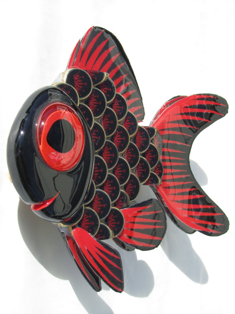 Goldfish Metal Bottle Cap Fish Wall Art Budweiser Select Etsy