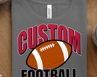 Custom Football Team Design - Personalized Mascot Football PNG (Digital Download) 0214