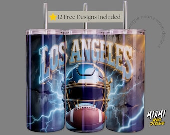 Graffiti Football Team Los Angeles Sublimation PNG Digital Download – 20oz Tumbler Wrap 0199