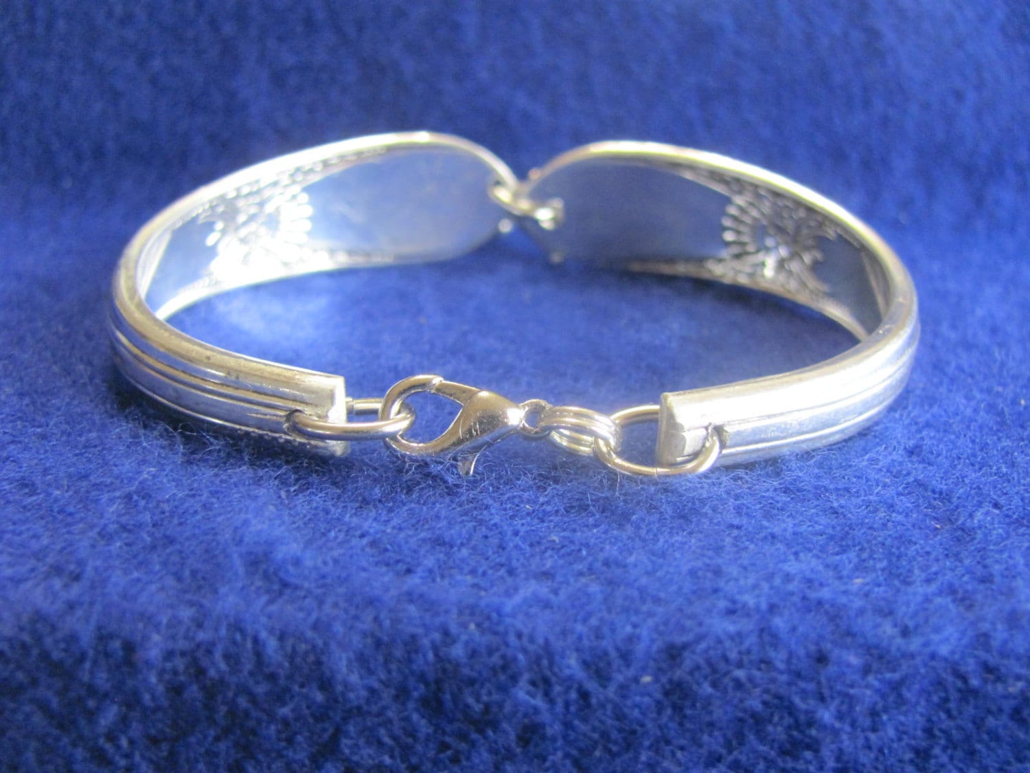 Old Vintage Silver Spoon Bracelet W/ Sterling Silver Baseball Etsy