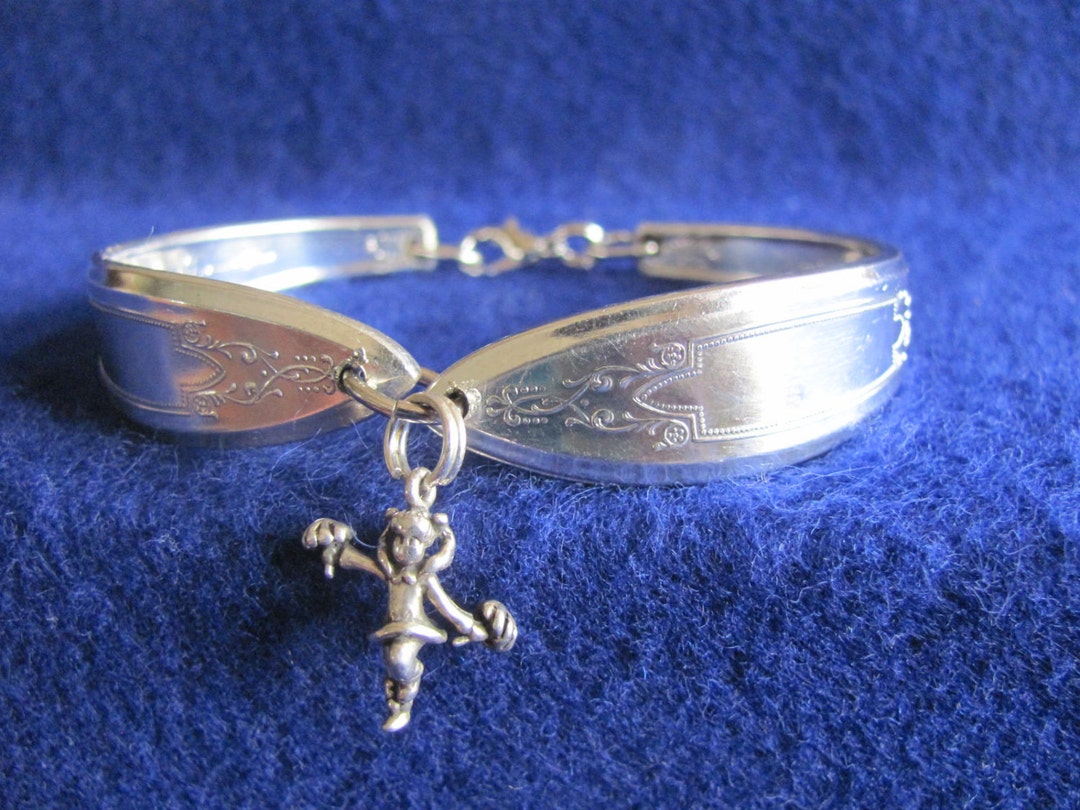 Old Vintage Silver Spoon Bracelet W/ Sterling Silver 3D Etsy