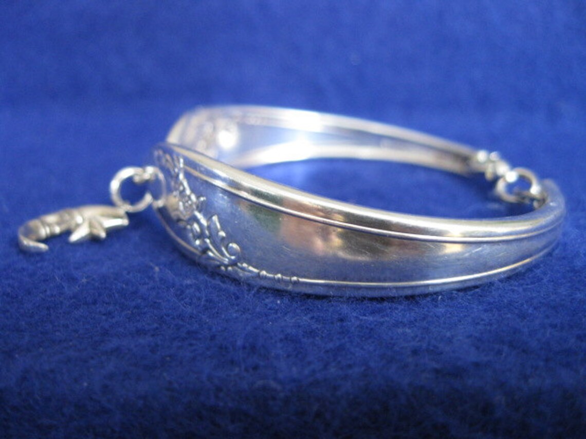 Old Vintage Silver Spoon Bracelet W/ Sterling Silver Man in Etsy