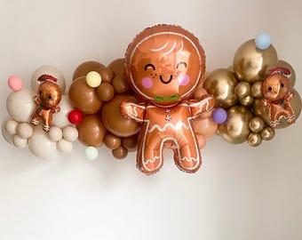Kerstballonslinger DIY Gingerbreadman – Decoratie kerstfeest