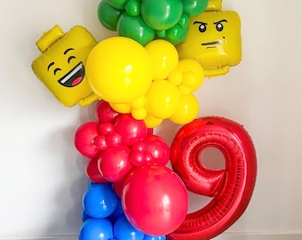 Lego ballon DIY slingerset Lego thema verjaardagsfeestje