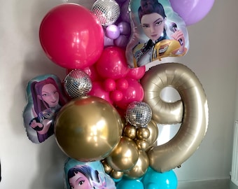 K-Pop Demon Hunter ballonslinger Kit K-Pop Demon Hunter thema verjaardagsfeestje