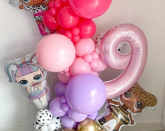 Glam modepop ballonslinger | Roze gouden ballonboog verjaardag | Stijlvol feestdecor voor meisjes