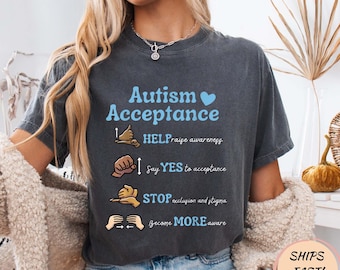 Autism Awareness Acceptance Hand Sign Language SPED Teacher T-Shirt