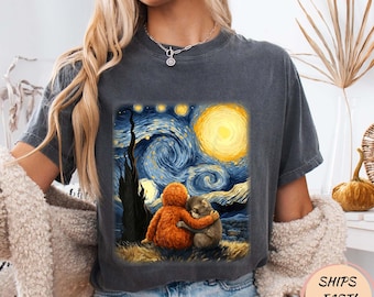 Punch-kun Panchi Kun Viral Video Van Gogh Monkey Punch T-Shirt