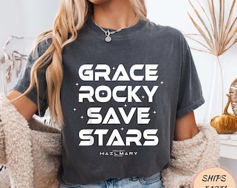 Project Hail Mary Grace & Rocky Save the Stars Shirt, Project Hail Mary Inspired Sci-Fi Poster T-Shirt