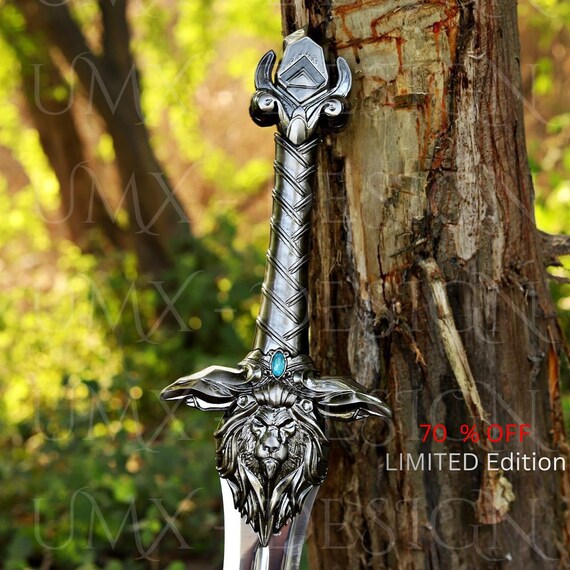 Royal Guard Sword World of Warcraft Replica Sword Medieval Fantasy Sword Handmade Display Sword Gift for Gamers Gift For Boyfriend, Gift USA