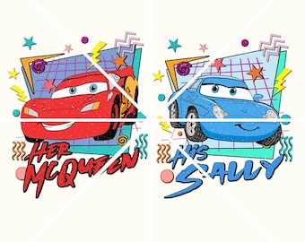 Lightning Mcqueen i Sally Png, Mcqueen Png, Sally Png, Instant Download
