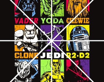 Vintage Disnyy Star Wars Png, Retro Star Wars Png, Star Wars A New Hope Faded, Disnyy Family Png File, Vacation Trip Star Wars For Fan