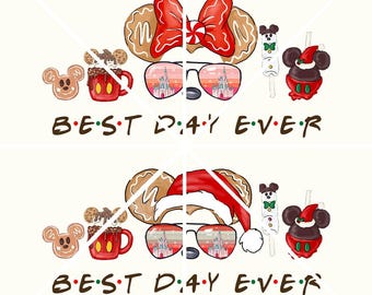 Christmas Mickey Minnie Gingerbread PNG, Magic Kingdom (Digital Download)