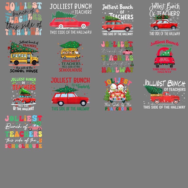 Jolliest Teachers Hallway PNG - Funny Teacher Christmas Quote Clipart ...