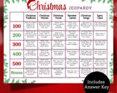 Christmas Jeopardy, Holiday Trivia Game, Christmas Printable Game (Instant Download)