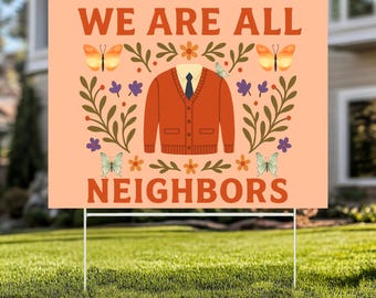 Inclusivity Yard Sign, Welcome Neighborhood Yard Flag, Community Yard Sign Gift, Inclusive Welcome Sign, Small Welcome Flag, 48