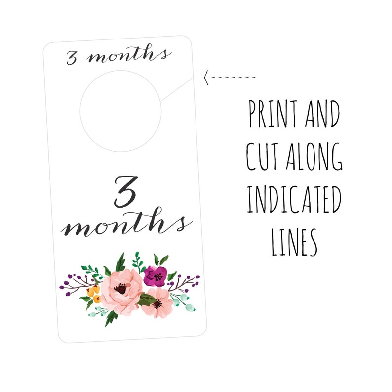 COMBO PACK Floral Printable Baby Nursery Closet Dividers Etsy Australia