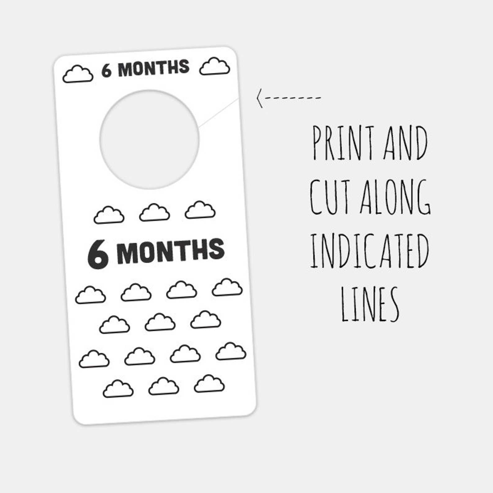 Modern Printable Baby Nursery Closet Dividers and Organizers Print