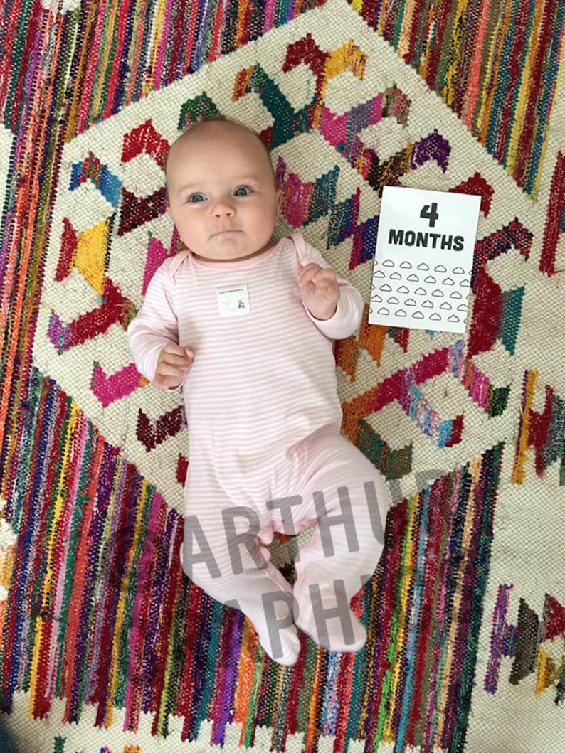 Modern Printable Baby Monthly Milestone Cards 5x7 Instant - Etsy