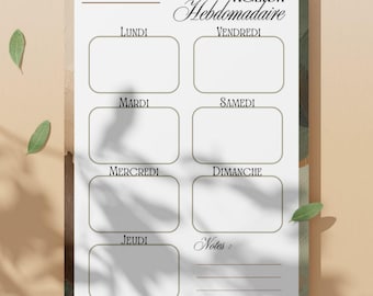 Weekly Planner PDF | A4 Planner to Print or Digital | Weekly Planner & Notes