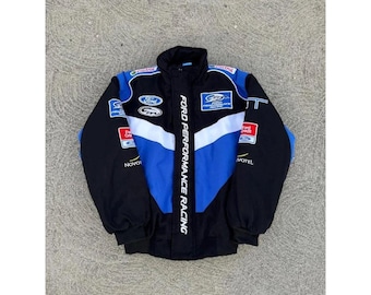 Chaqueta Ford Performance Racing Vintage: Bomber F1 bordada