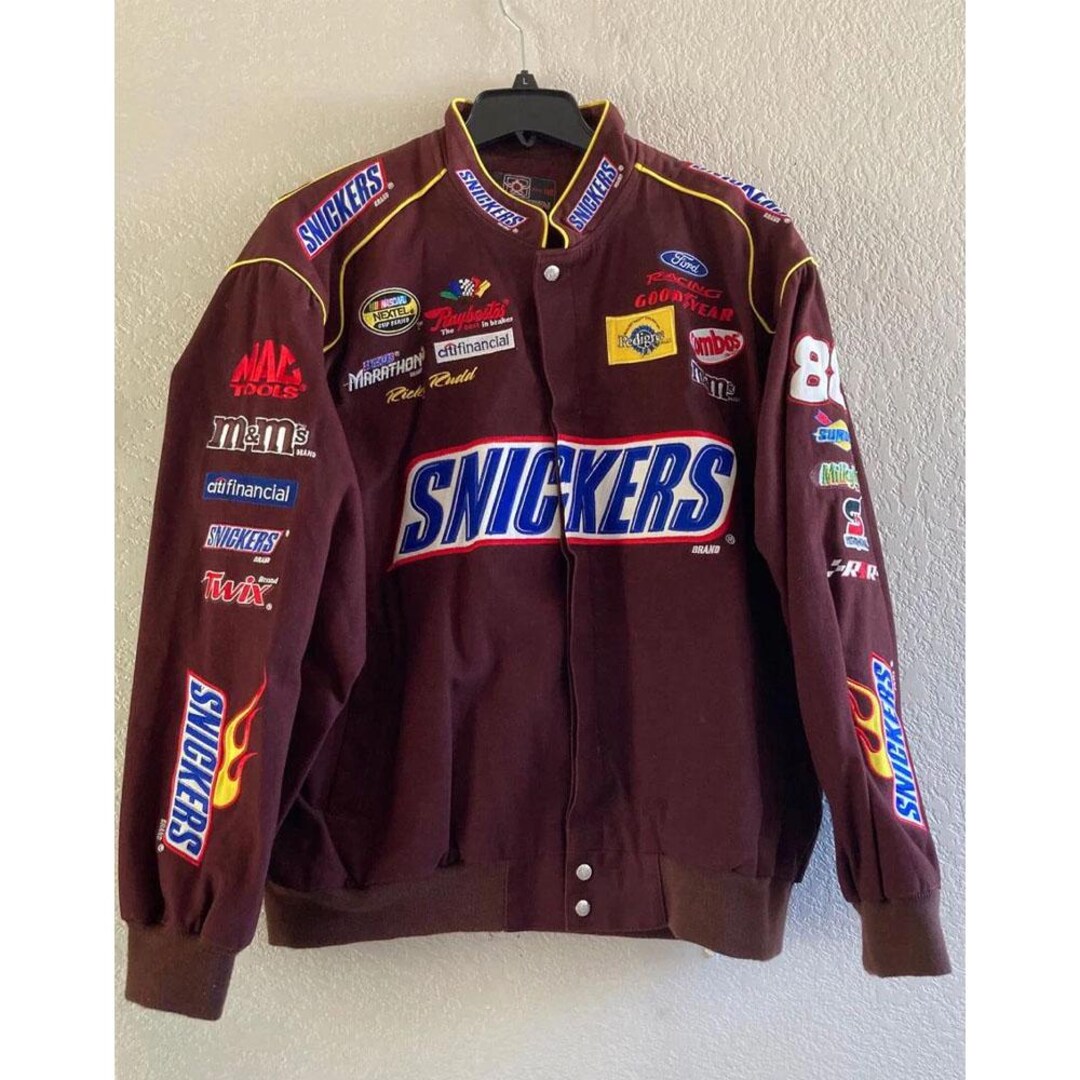 Snickers Racing Cap Vintage Snickers Racing Jacket: Embroidered Bomber Style, Unisex NASCAR ...