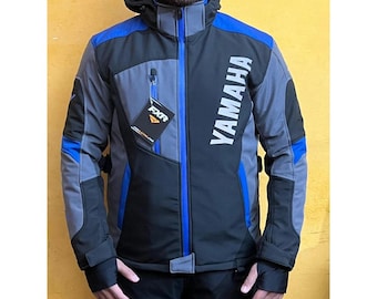 Chaqueta para moto de nieve Yamaha Mission FX de FXR Colors, edición 50 aniversario, color negro y azul.