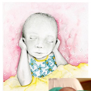 This is an example of a sleeping angel born too soon. NO matter how tiny your little one is, please do not hesitate to reach out for a portrait. My portraits are completely personalized. Please tell me your vision 🕊️💗🙏