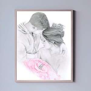 Stillborn miscarriage memorial baby loss gift Grieving mother mom dad Infant stillbirth pregnancy loss keepsake remembrance Custom portrait