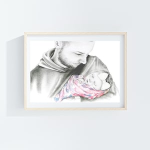 Stillborn miscarriage memorial baby loss gift Grieving mother mom dad Infant stillbirth pregnancy loss keepsake remembrance Custom portrait