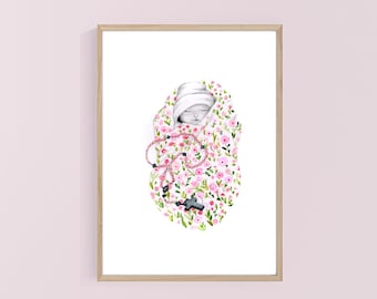 Stillborn Gift for Mom, Infant Baby Loss Pregnancy Loss Gift, , Miscarriage Keepsake, Baby Memorial, Personalized Portrait