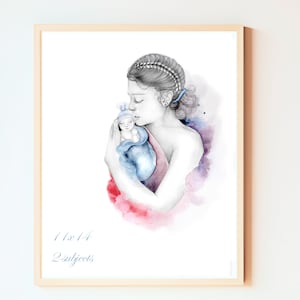 Custom portrait art, miscarriage pregnancy baby loss stillborn gift mom dad Memorial hand drawn art pencil portrait drawing grief mourning image 6