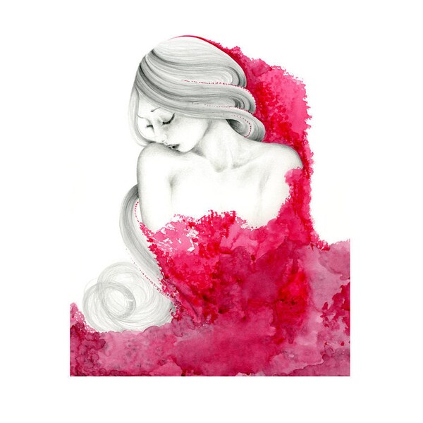 Fuschia Painting - Etsy