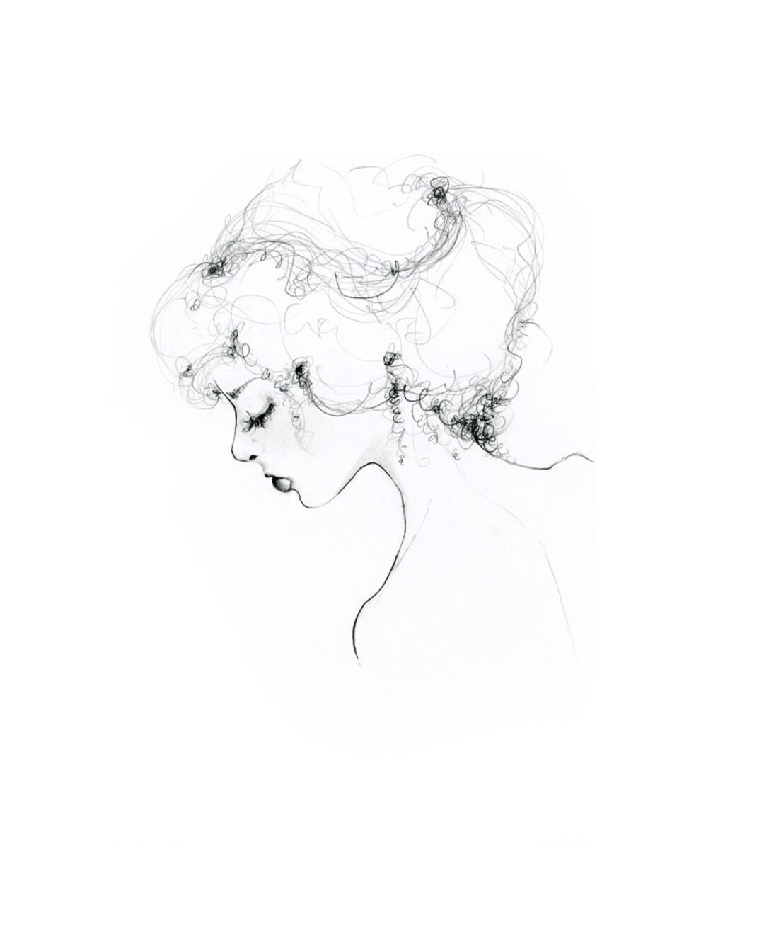 Minimalist Print Minimalist Art Prints of a Girl Original - Etsy - One-Color Minimalist Art Prints