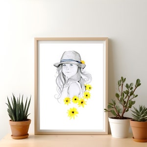 Pencil portraits drawing from your photo. A unique for mom. Commissioned portrait painting hand drawn art home decor wall art image 3