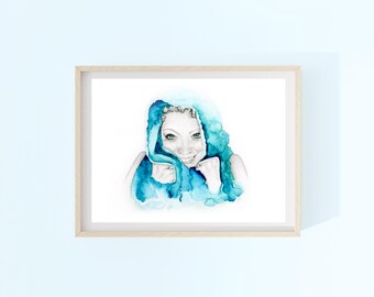 Custom Hand-Drawn Portrait, Memorial Gift, Personalized Art Illustration