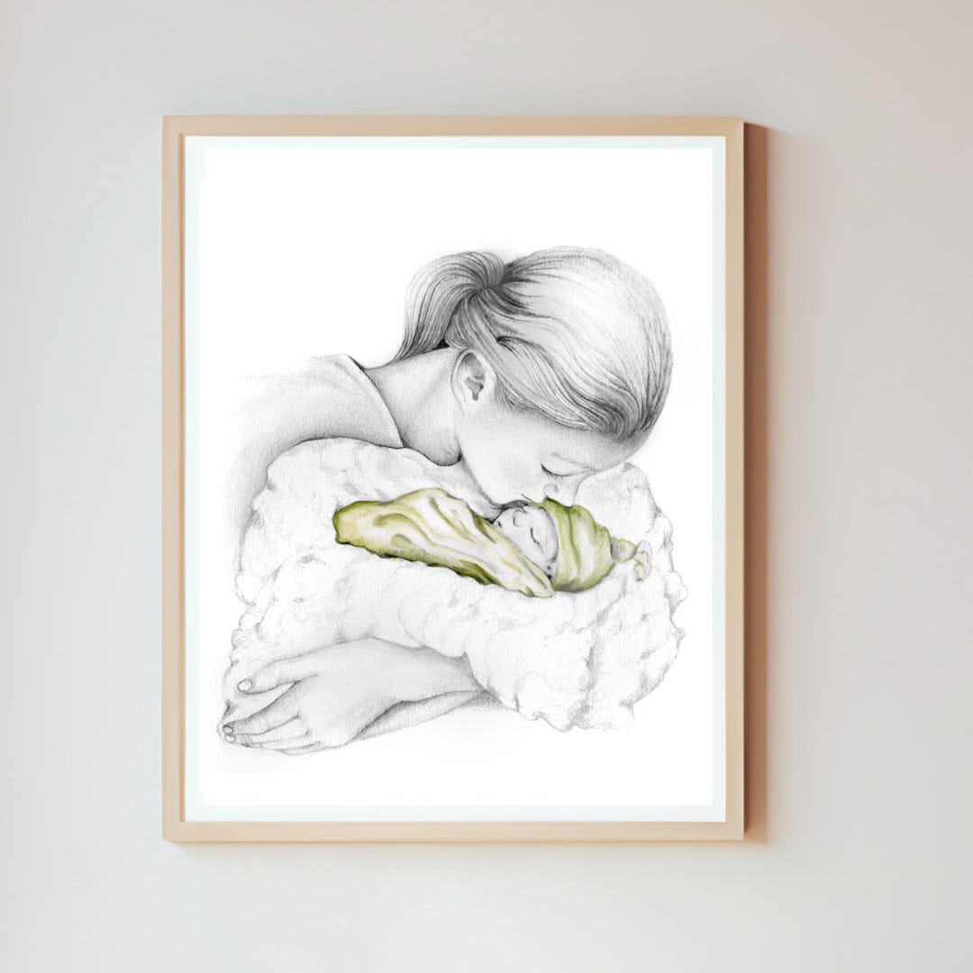 Custom Stillborn Baby Portrait: Memorial Art Gift for Parents - Etsy