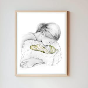 Custom Stillborn Baby Portrait: Memorial Art Gift for Parents