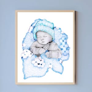 Regalo conmemorativo por la pérdida de un bebé por aborto espontáneo o muerte fetal. Madre afligida, mamá, papá. Recuerdo por la pérdida del embarazo por muerte fetal de un bebé. Retrato personalizado.
