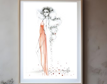 Fashion Illustration Print Fashion Sketch Fashion Print Fashion Wall Art Fashion Girl Art Girl Art Women in Art African American Art Print