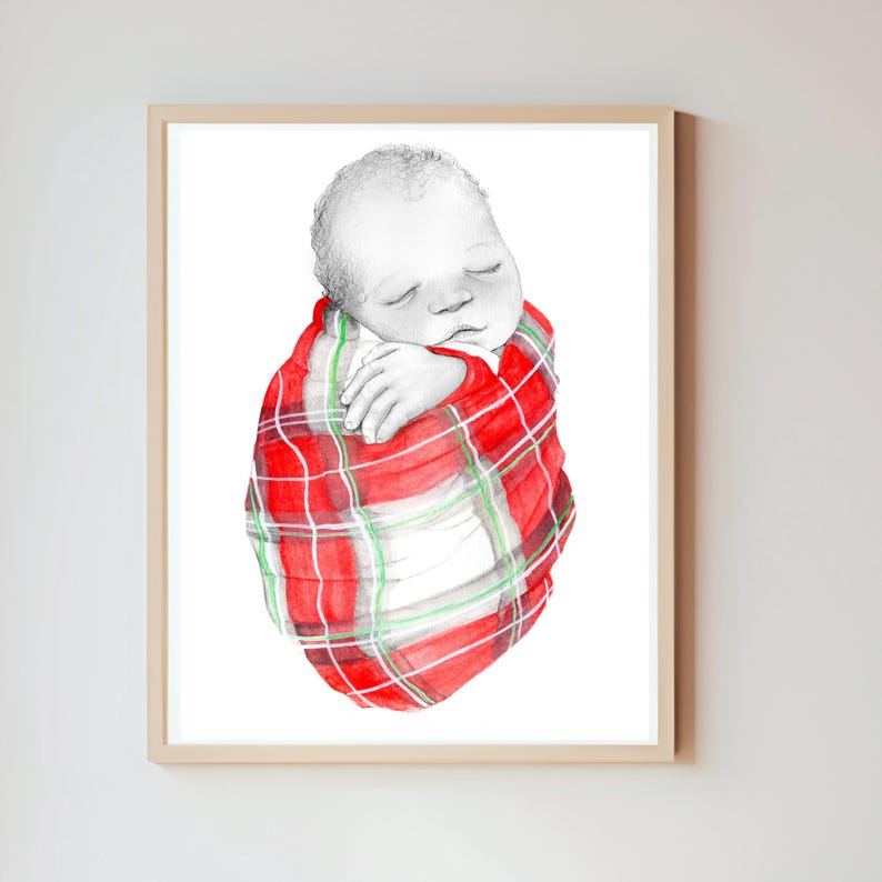 Personlig present till dödfött barn, handritat porträtt, förlust av spädbarn, minnessak för missfall, graviditetsförlust bild 12