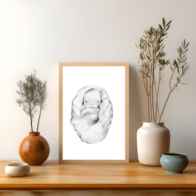 A stillborn gift for mom and dad. A memorial of their stillborn baby, suffering from pregnancy loss of an infant. A remembrance of their angel.