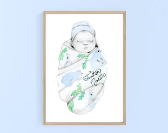 Baby Loss Gift, Stillborn Baby Gift, Miscarriage Pregnancy Loss  Keepsake Memorial Remembrance for Infant Loss Custom Hand Drawn Portrait