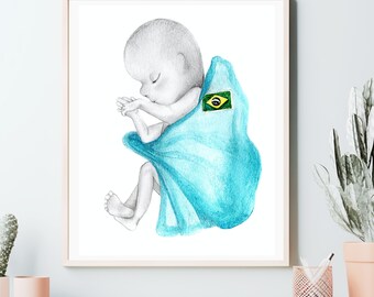 Miscarriage, pregnancy, baby loss art illustration Stillborn gift for mom dad Custom memorial, hand drawn art pencil portrait. Personalized