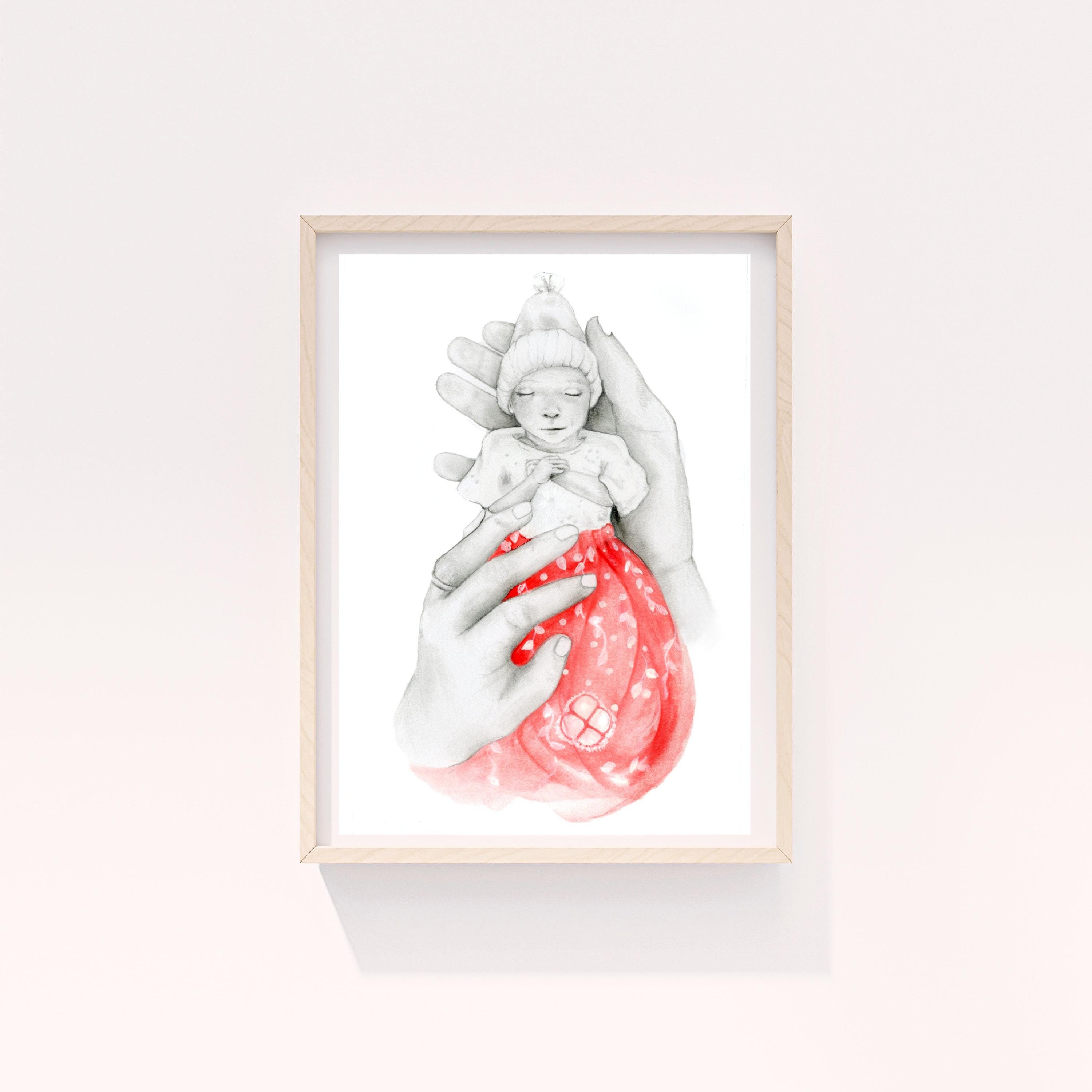 personalized-stillborn-baby-gift-custom-hand-drawn-portrait-infant
