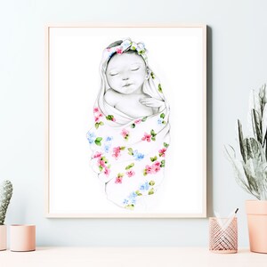 This is my stillborn baby custom portrait. Commissioned as a gift for mom and dad suffering the loss of their baby girl. Born to soon. This will be a memorial for their home.