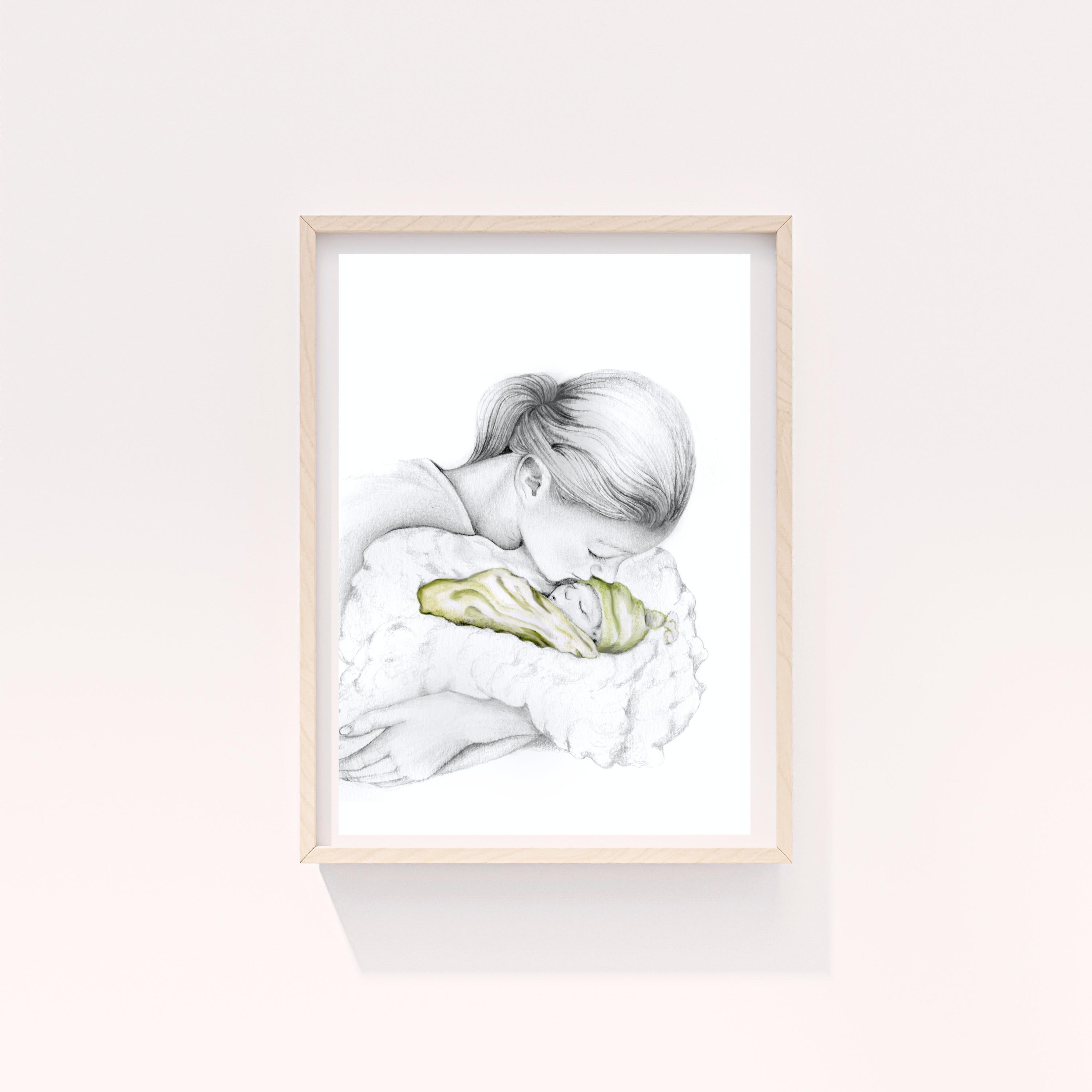 Custom Stillborn Baby Portrait: Memorial Art Gift for Parents - Etsy