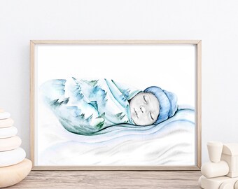 Stillborn baby gift for mom and dad Pregnancy loss memorial wall art home decor Custom portrait miscarriage infant loss Mother's day gift