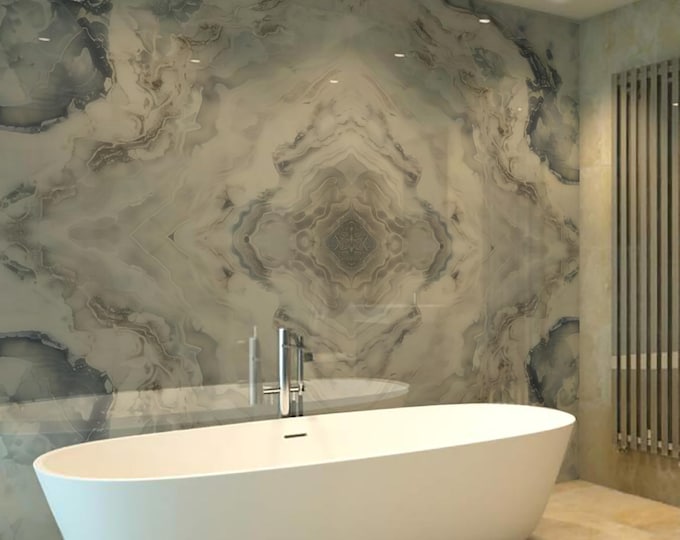 Azul Marble Shower Panel, Waterproof Bathroom Cladding