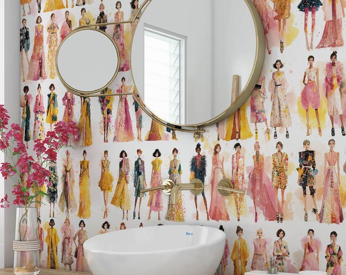 Fashion Runway Wallpaper Mural – Teen Girl Glam Decor